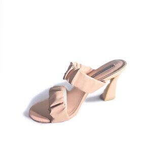 French connection Style Crystal heel sandals blush 6 new